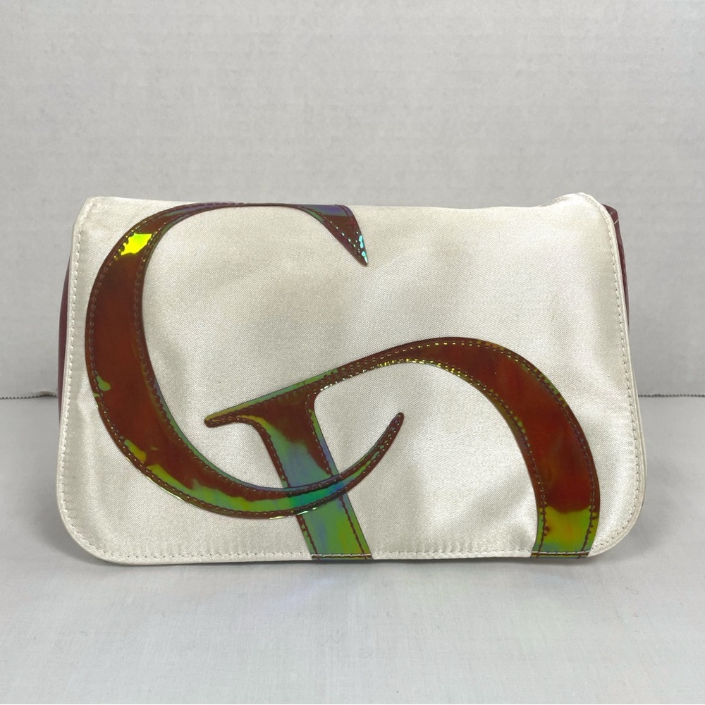 Vintage Christian Dior Cosmetic Pouch Clutch Bag CD Logo